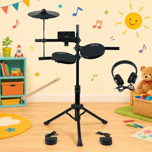 Kid playing a Kadence instrument