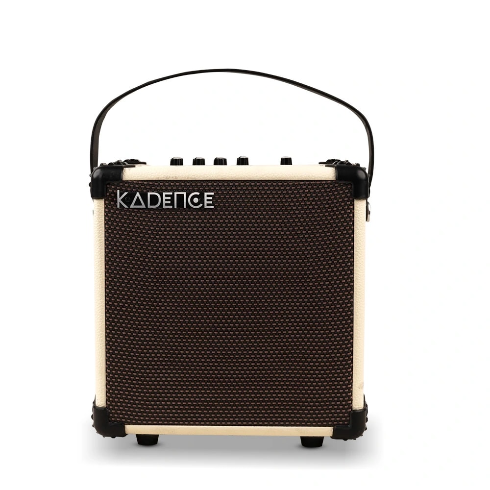 Kadence F10 Home Series 10W Guitar Amplifier | 5-Inch Speaker, 2 Switchable Channels | 4-Band EQ, Chorus & Delay Effects | 6.35mm/3.5mm In & 3.5mm Out | For Electric & Electro-Acoustic Guitars