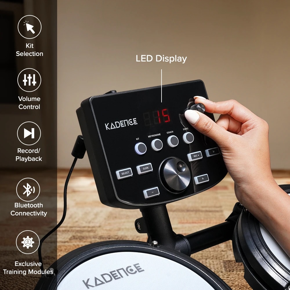 Kadence MD200A Home Series 7-Piece Electric Drum Kit, view 4 of 9