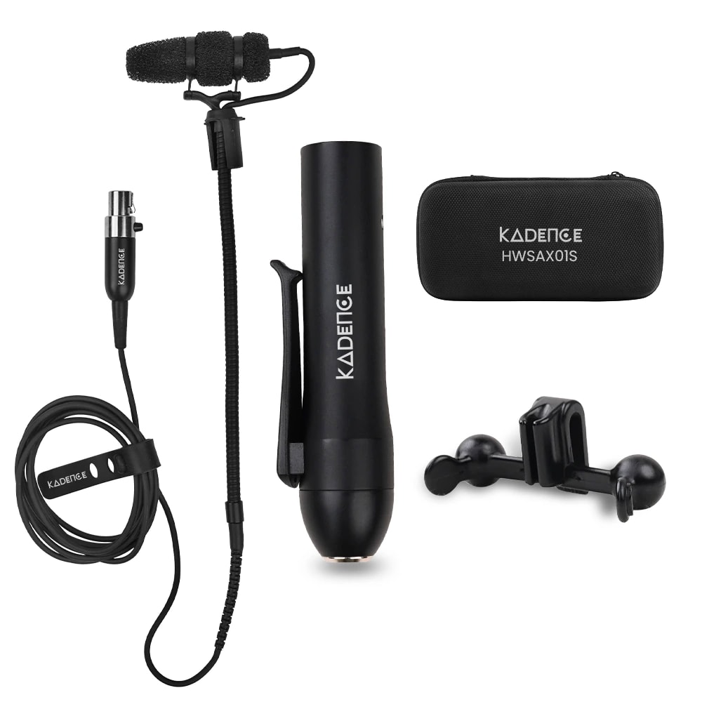 Touring Series Alto & Tenor Saxophone Clip-On Gooseneck Condenser Mic · Black