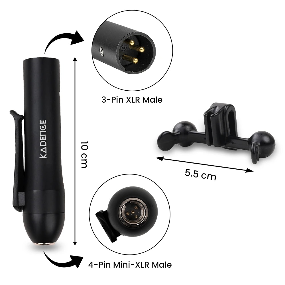 Kadence HWSAX01S Touring Series Alto & Tenor Saxophone Clip-On Gooseneck Condenser Mic, view 3 of 6