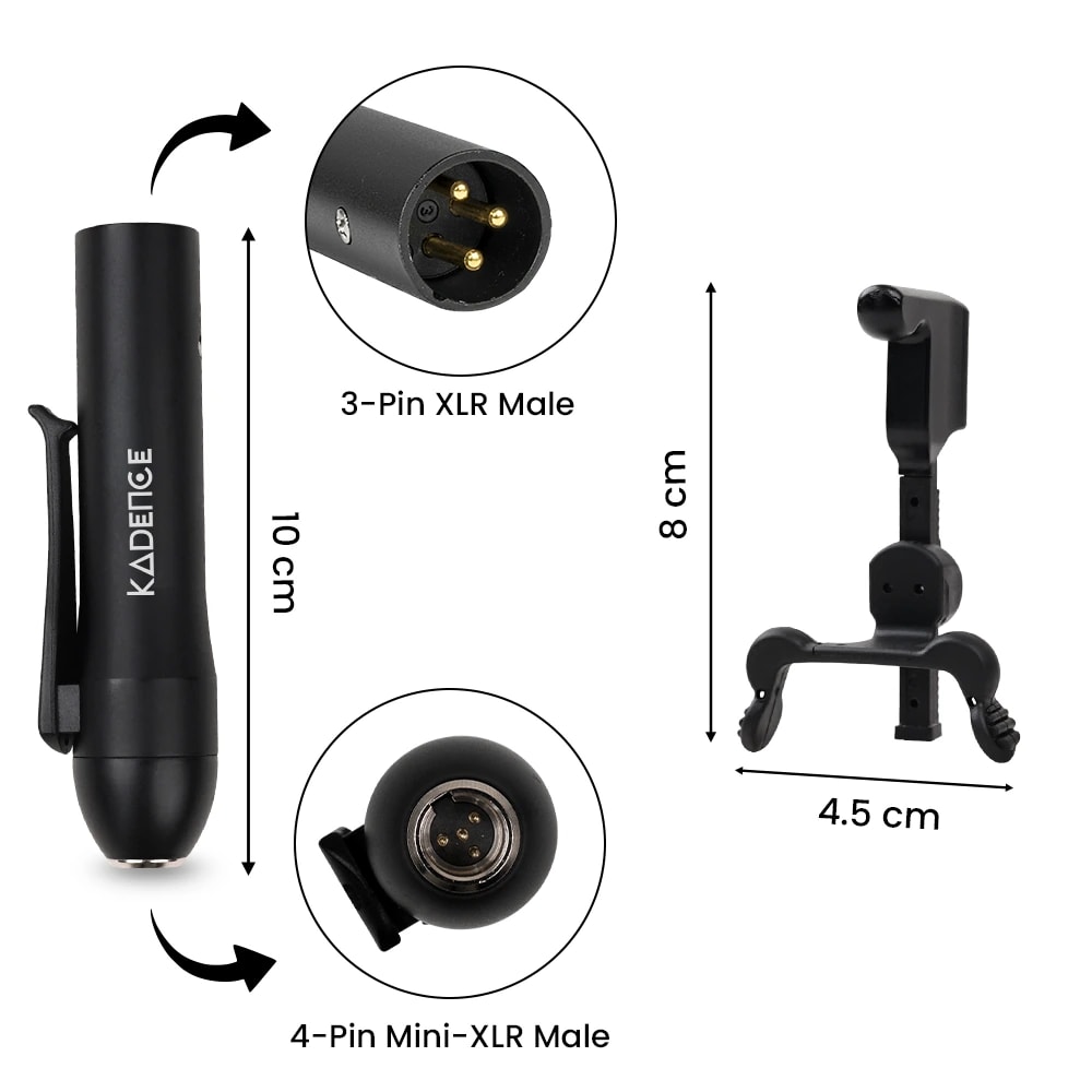 Kadence HWV01S Touring Series Acoustic Violin Clip-On Gooseneck Condenser Mic, view 3 of 7