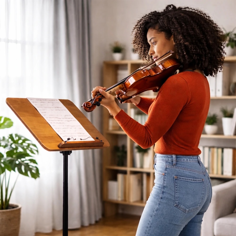 Kadence NK96B Touring Series Professional Wooden Music Sheet Stand/ Notation Stand, view 4 of 6