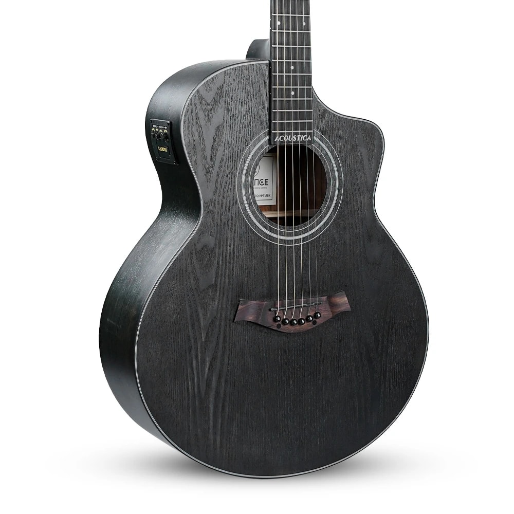 Kadence A06EQ-N-TMBK Acoustica 40" Electro Acoustic Guitar - Matte Black, view 3 of 6