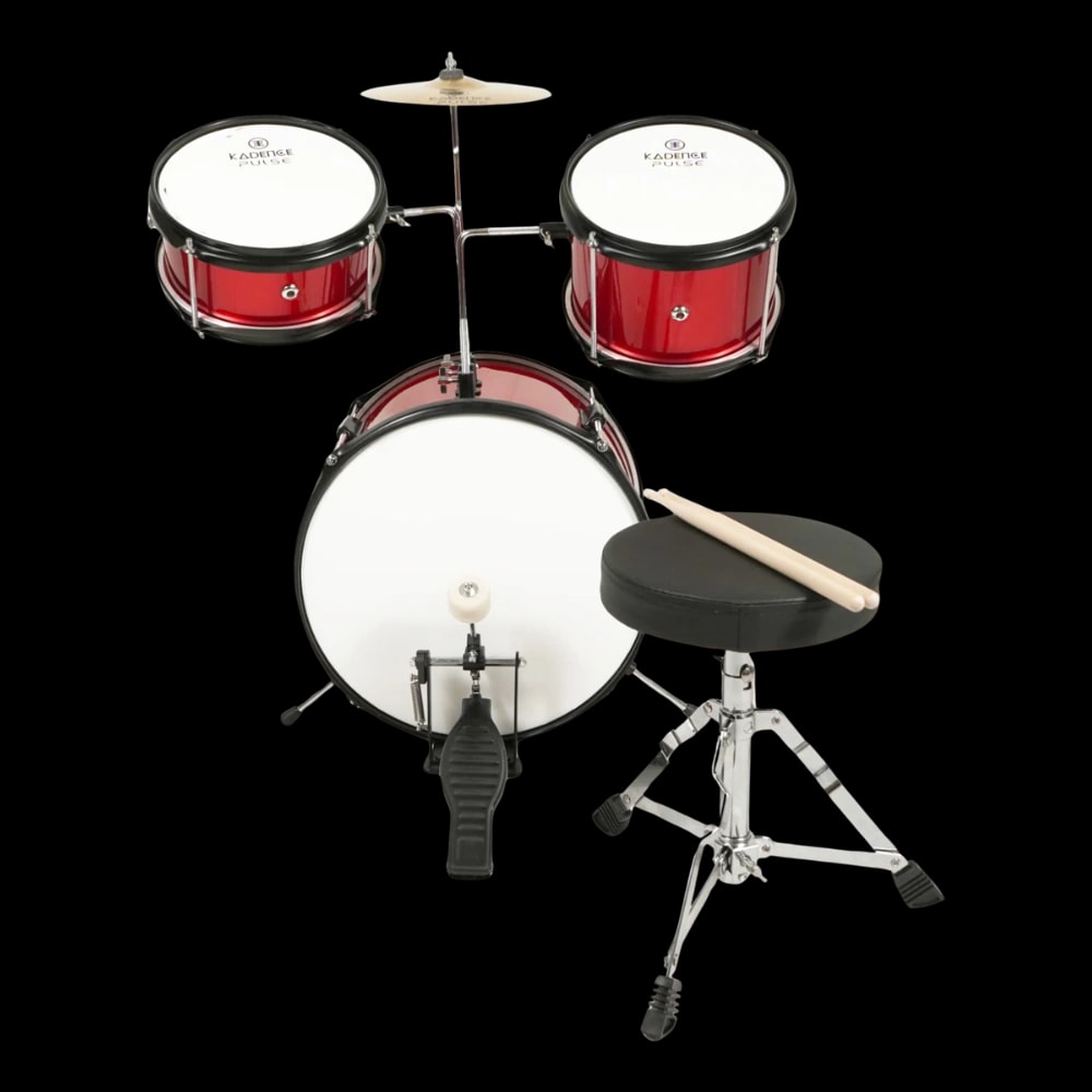 Kadence BYDRMRD 3-Piece Kids Acoustic Drum Kit, view 1 of 9