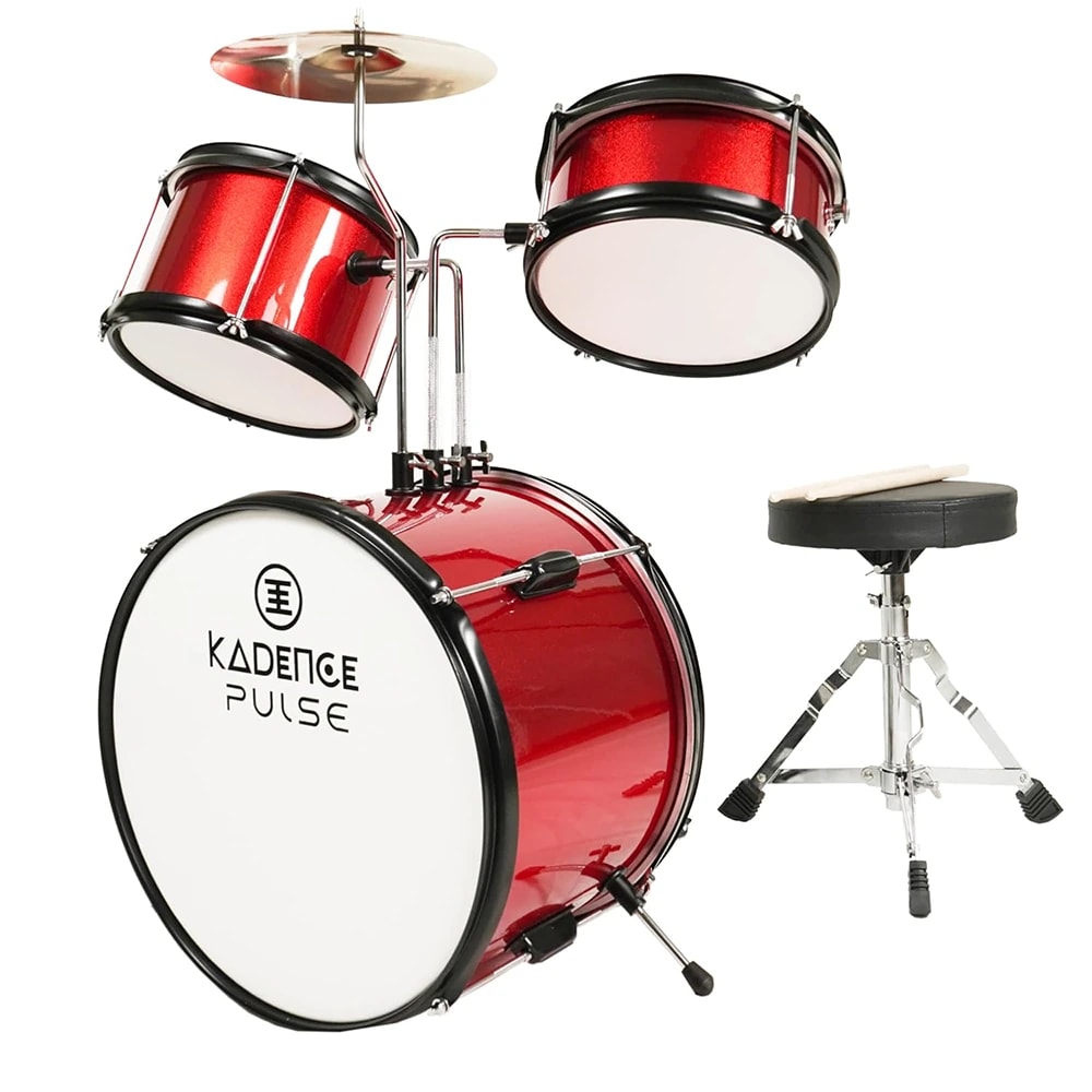 Kadence BYDRMRD 3-Piece Kids Acoustic Drum Kit, view 3 of 9