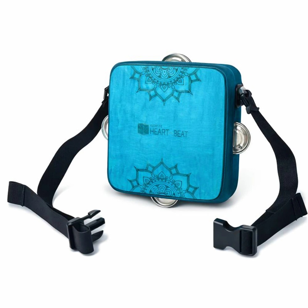 Heartbeat Tambourine-Cajon Drum with Jingles · Blue