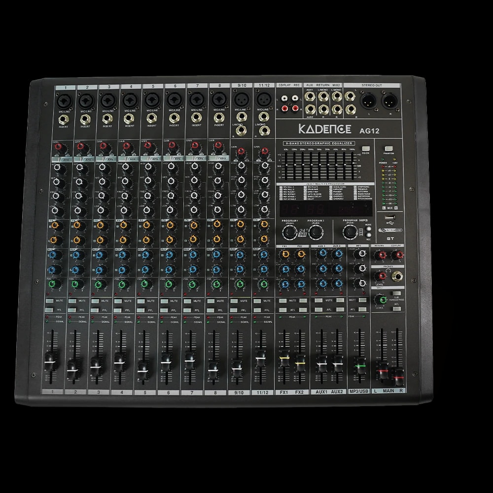 Touring Series 12-Channel Professional Audio Mixer · Black