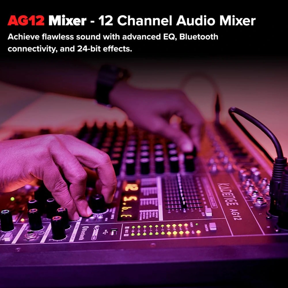 Kadence AG12 Touring Series 12-Channel Professional Audio Mixer, view 5 of 7