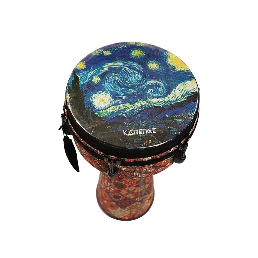Kadence DJE12N Touring Series Hand Carved Djembe Drum, view 3 of 5