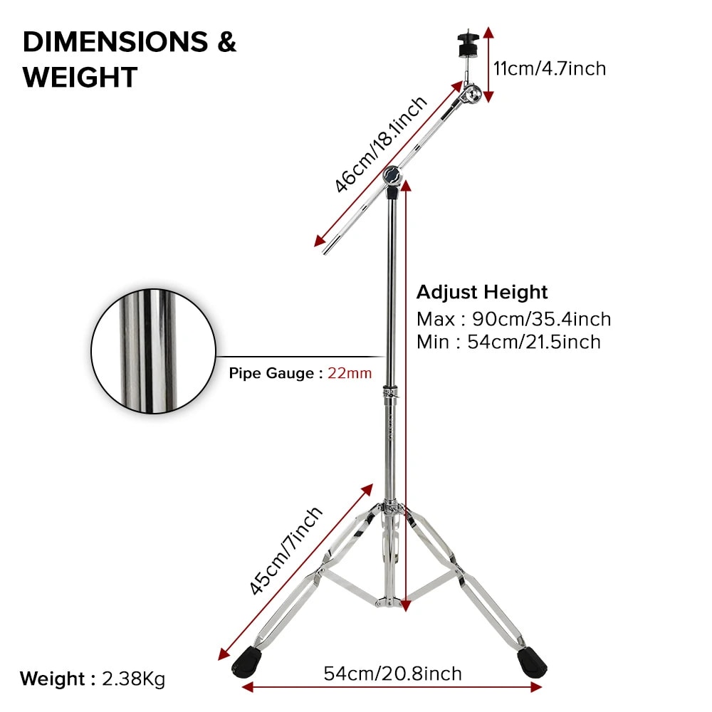 Kadence CYH01 Home Series 2.4kg Cymbal Stand, view 2 of 6