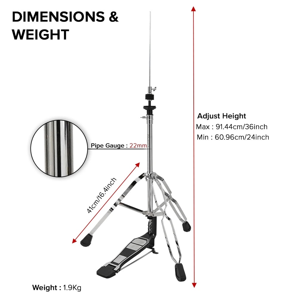 Kadence HHH01 Home Series 1.9kg Hi-Hat Stand, view 2 of 6