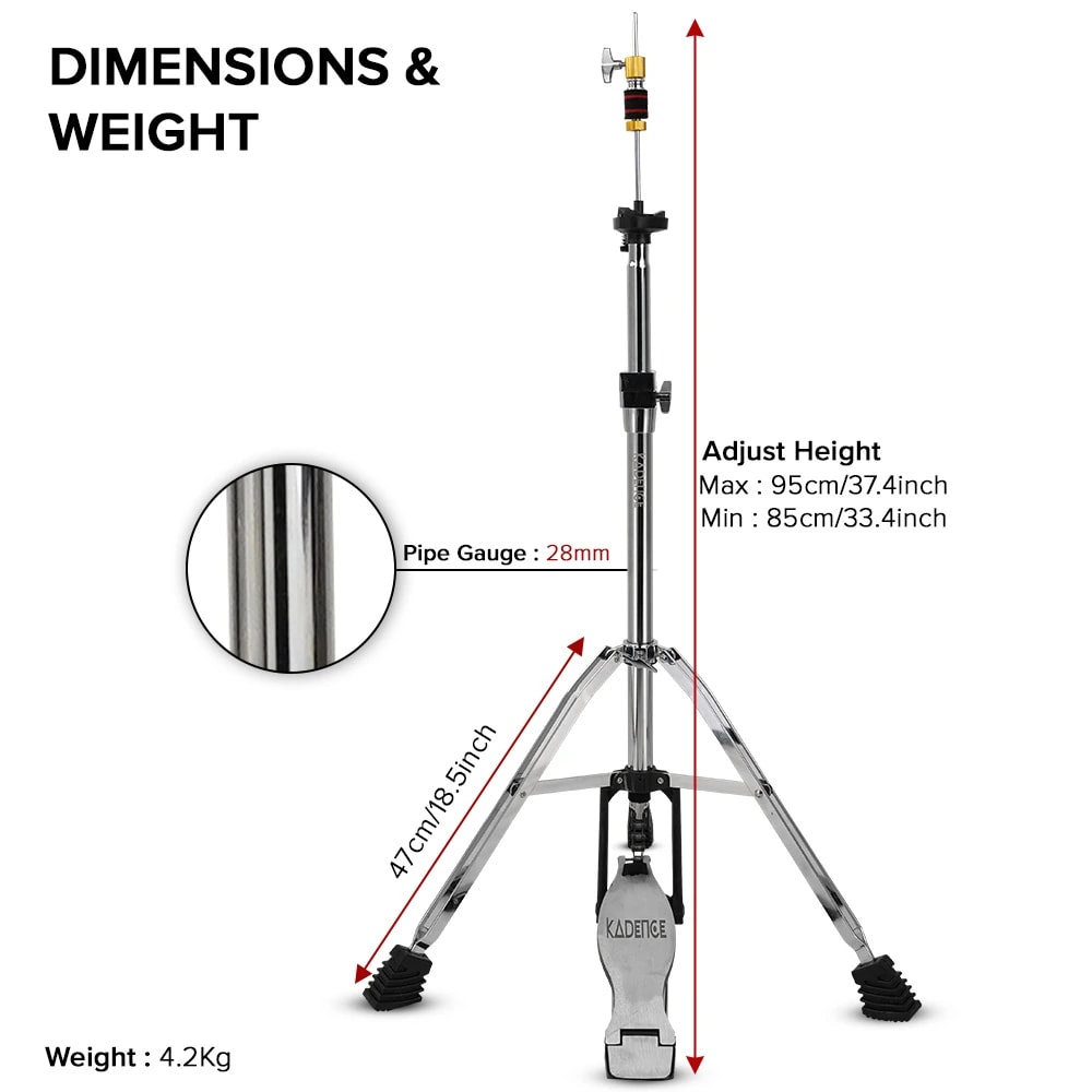 Kadence HHS01 Touring Series 4.1kg Hi-Hat Stand, view 2 of 6