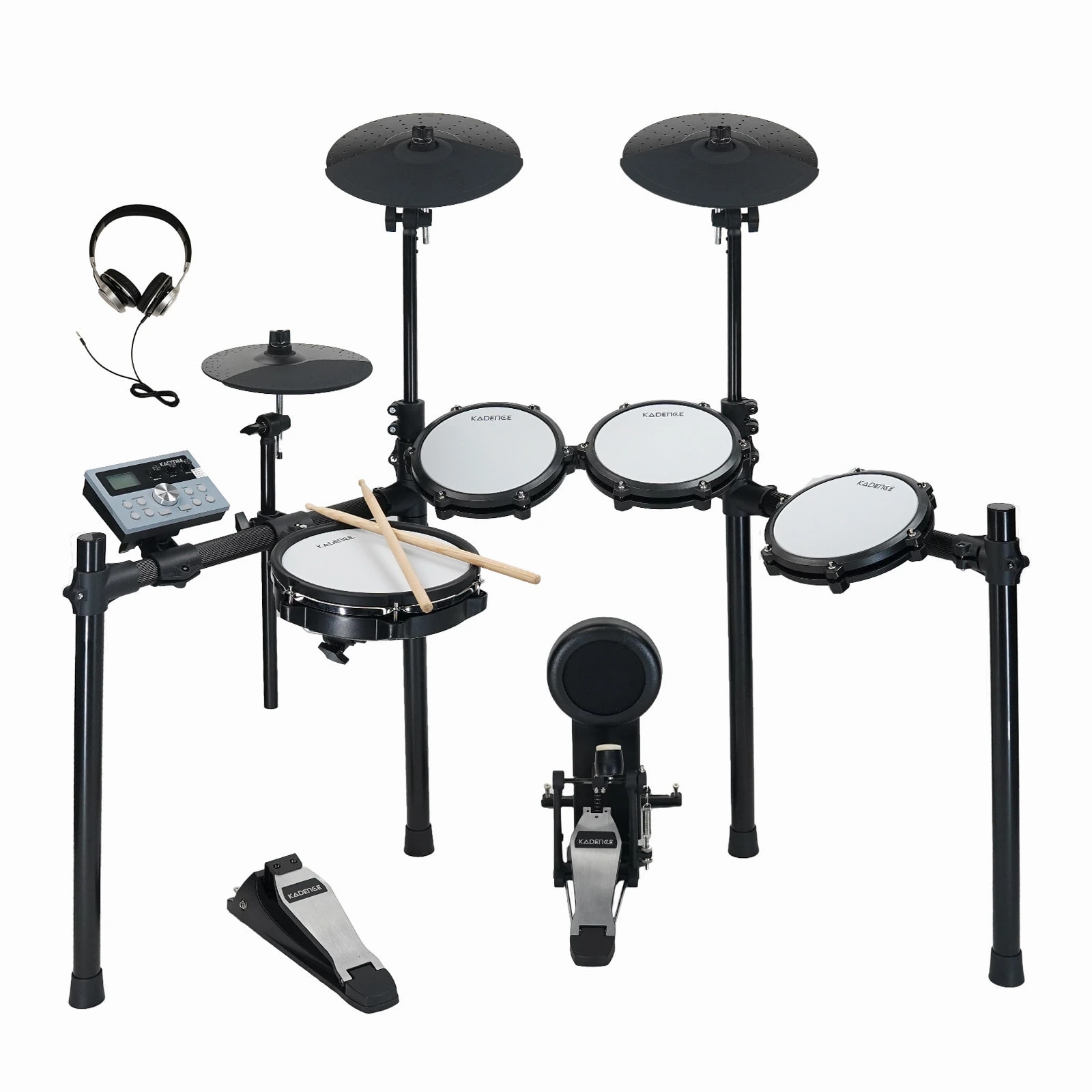 8-Piece Electronic Drum Kit · Black