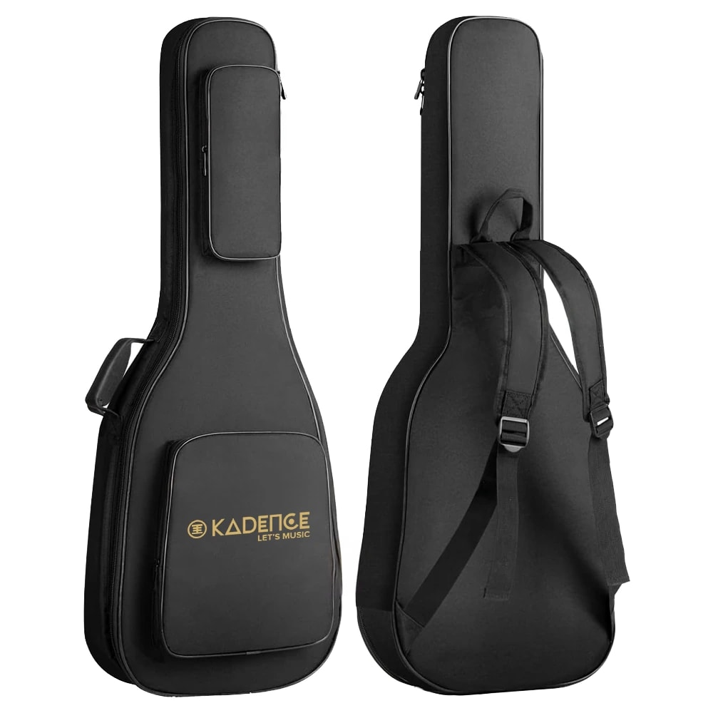 Kadence GBAG-XA Touring Series 38–41" Acoustic Guitar Bag | 50 mm Thick Foam Padding | Neck Support | Dual Pockets | Heavy-Duty Nylon Canvas