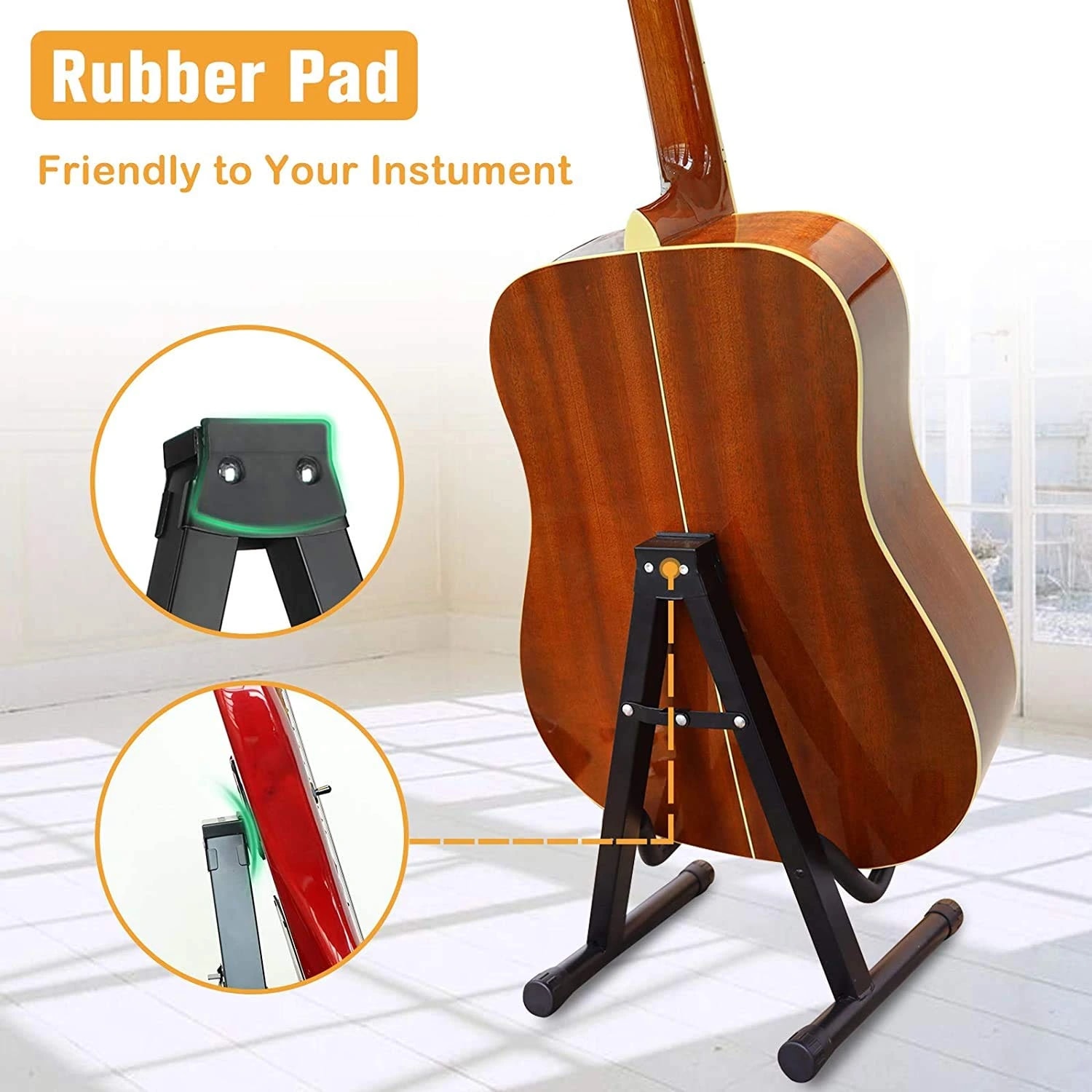 Kadence GSTD-D018 Touring Series Foldable A-Frame Guitar Stand, view 7 of 9