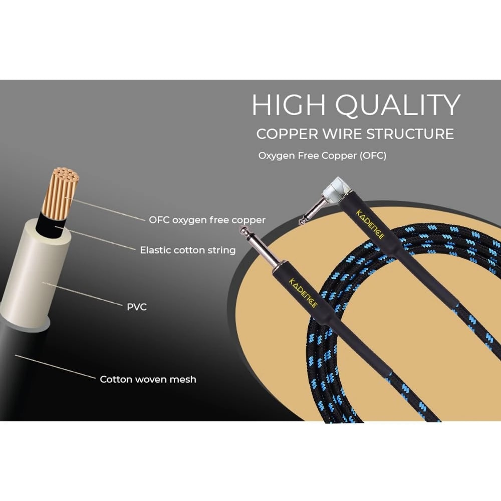 Kadence KJJ-3M Jamming Series 3m Instrument Cable, view 4 of 5