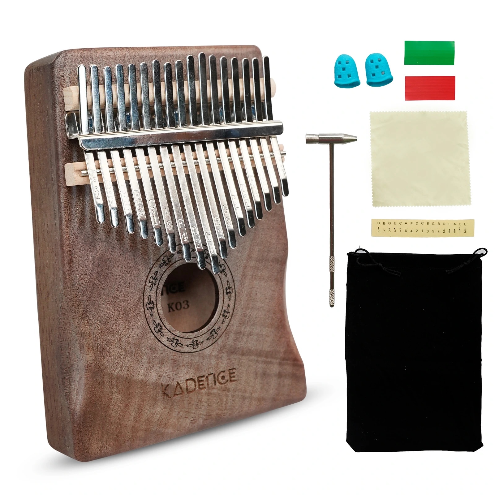 17-Key Kalimba Thumb Piano · Greyish Brown