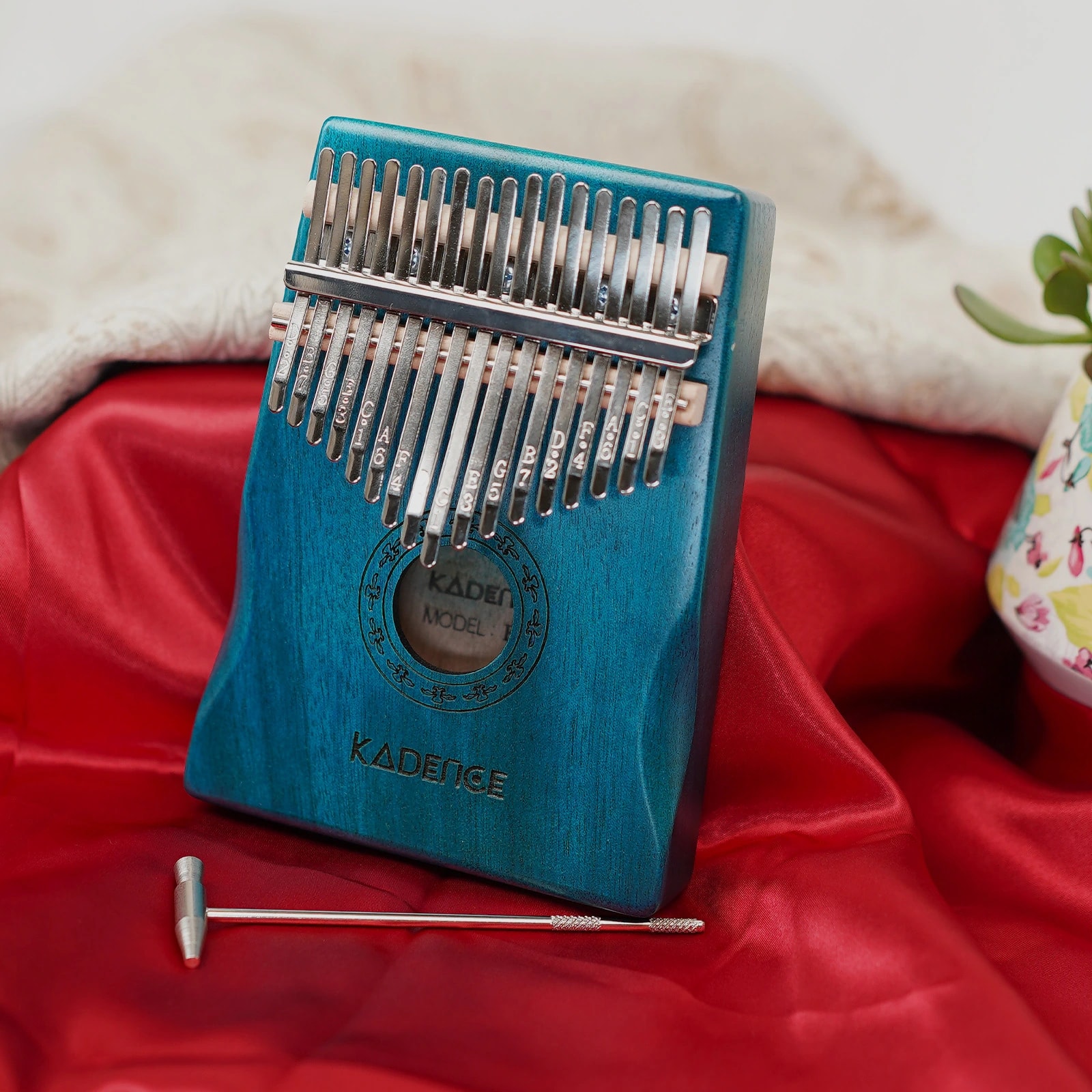 Kadence K03BLU 17-Key Kalimba Thumb Piano, view 3 of 6