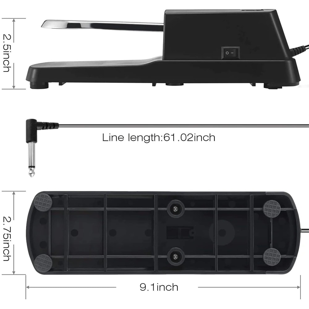 Kadence PAD-01 Jamming Series Universal Sustain Pedal, view 4 of 6