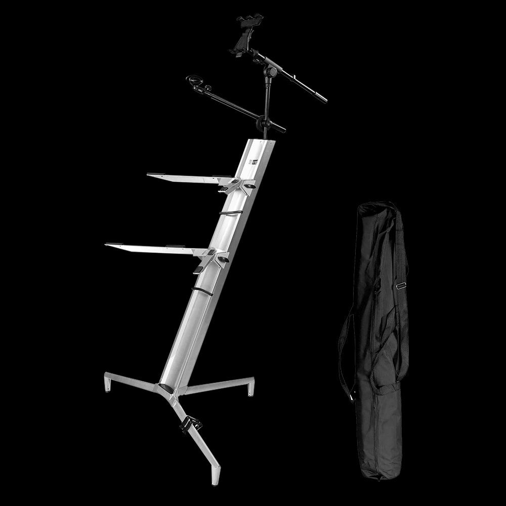 Touring Series 6.5kg Double-Tier Z-Style Keyboard Stand (Spider Style) · Silver