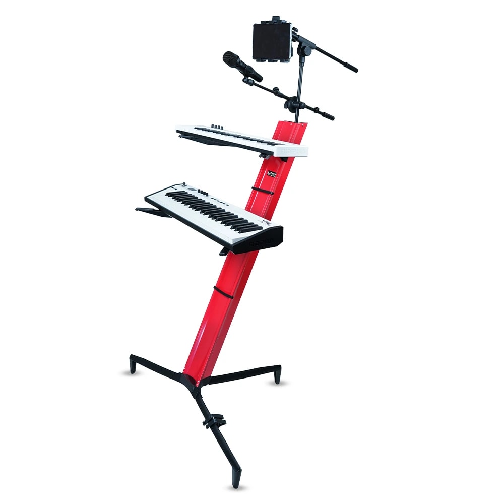 Kadence NK301RD Touring Series Professional Double Tier Z-Style Keyboard/Spider Stand, view 5 of 6