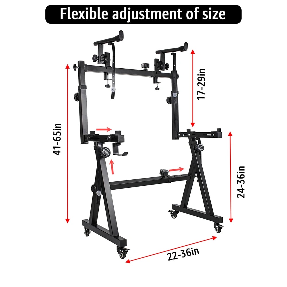 Kadence NK308+309 Touring Series 12.66kg Dual-Tier Keyboard Stand with Wheels, view 4 of 6