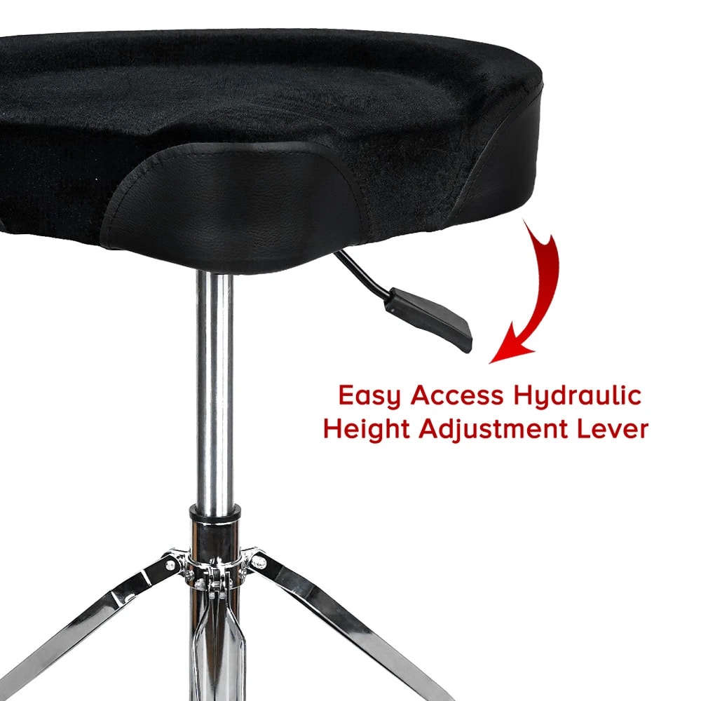 Kadence KSTD-NK651-BK Touring Series Hydraulic Motorcycle Style Drum Throne, view 2 of 6