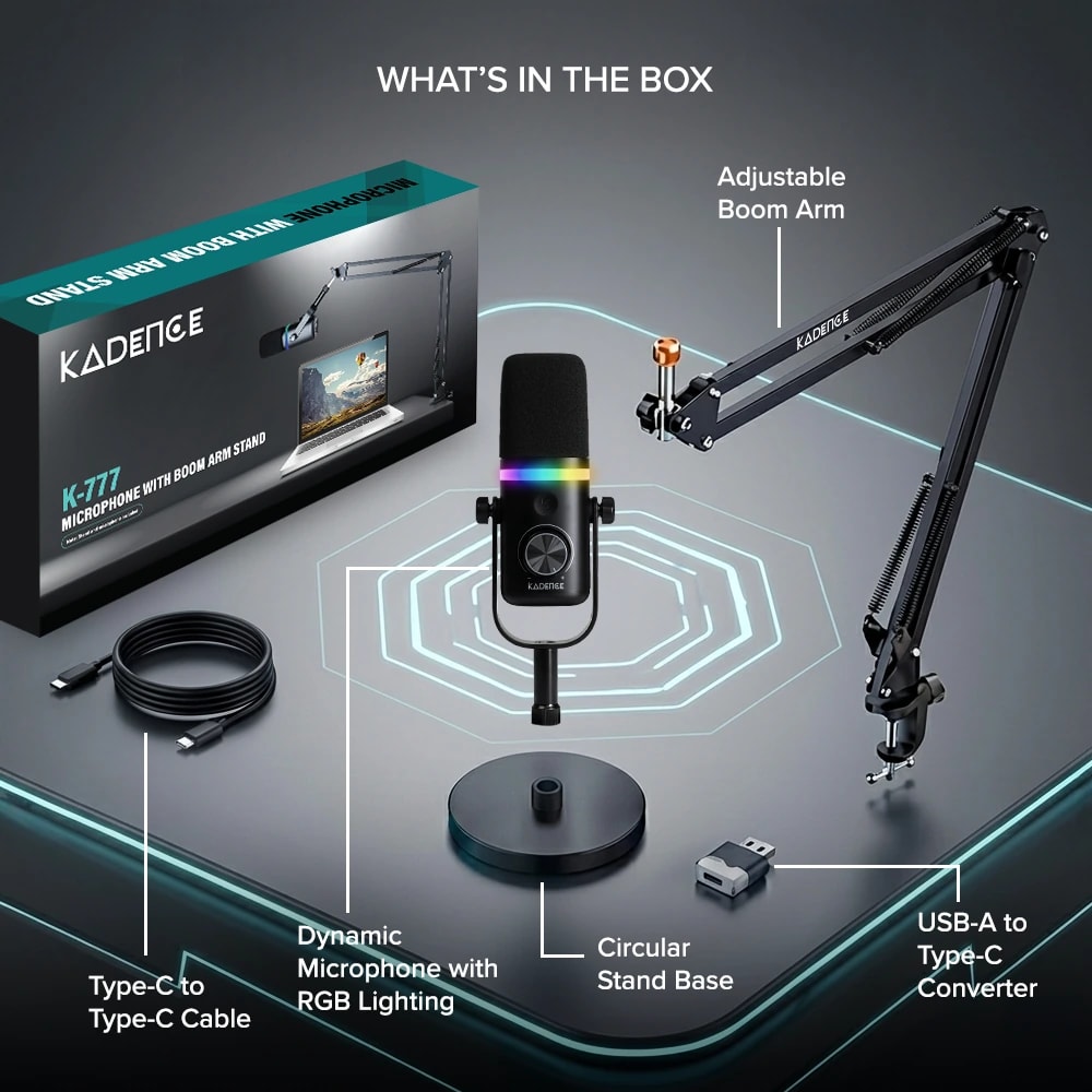 Kadence K777 Jamming Series USB/XLR Dynamic Microphone, view 8 of 8
