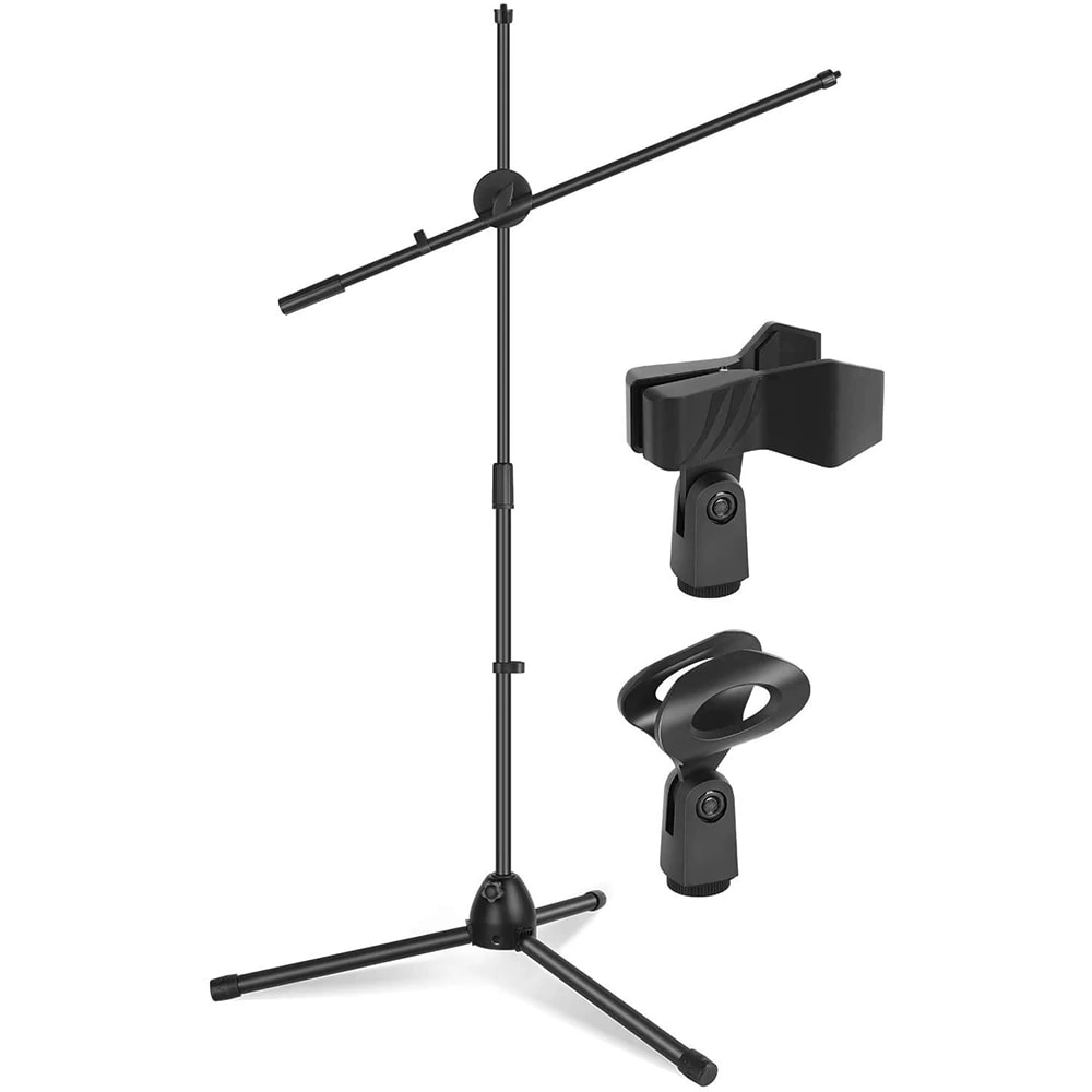 Home Series Mic Stand with Boom Arm · Black