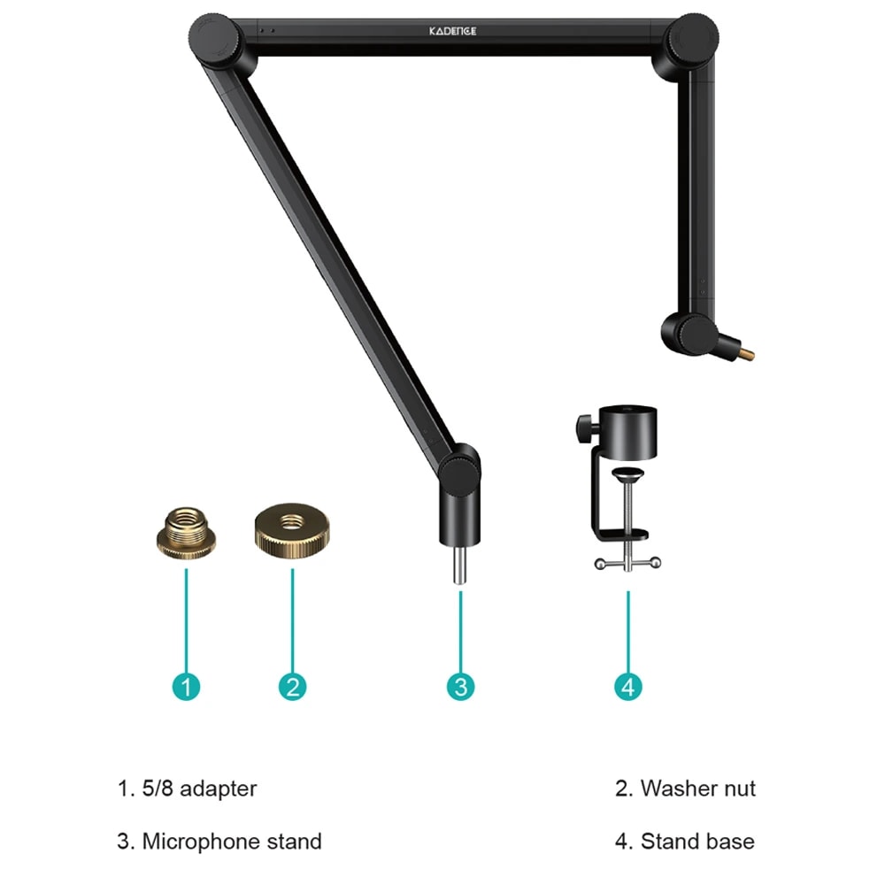 Kadence NB49-BK Touring Series Professional Mic Boom Arm, view 6 of 6