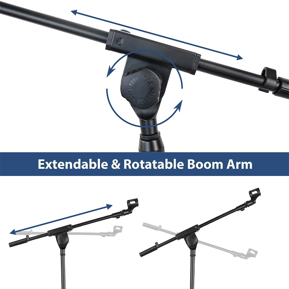 Kadence NK92 Jamming Series Full-Size Mic Stand with Boom Arm, view 3 of 6