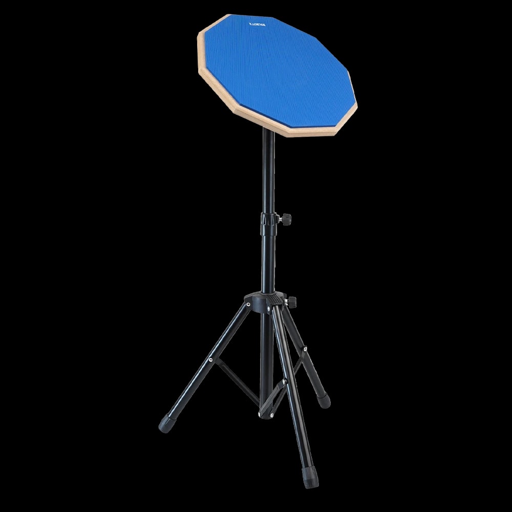 Home Series 12-Inch Practice Pad with Adjustable Stand · Blue