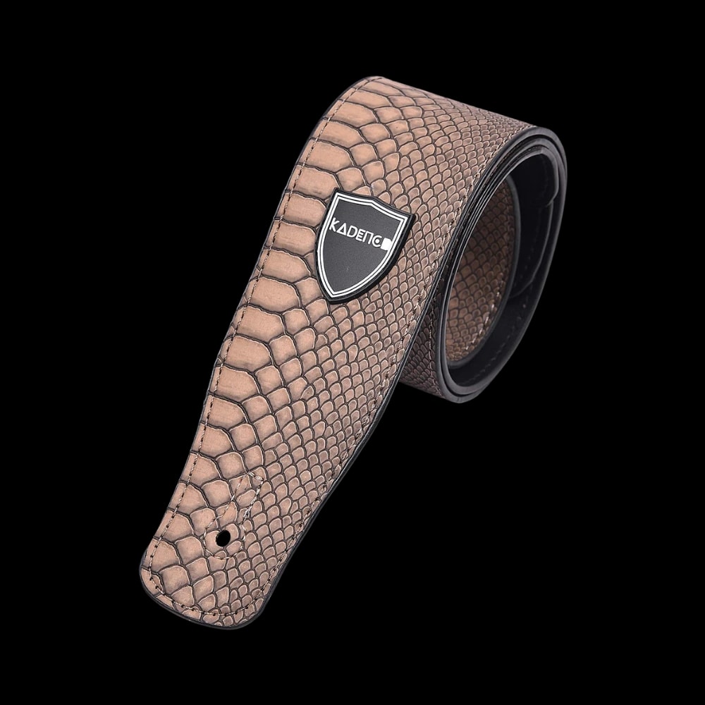 Kadence STP-S568-B Jamming Series Guitar Strap with Faux Snakeskin Texture, view 2 of 3