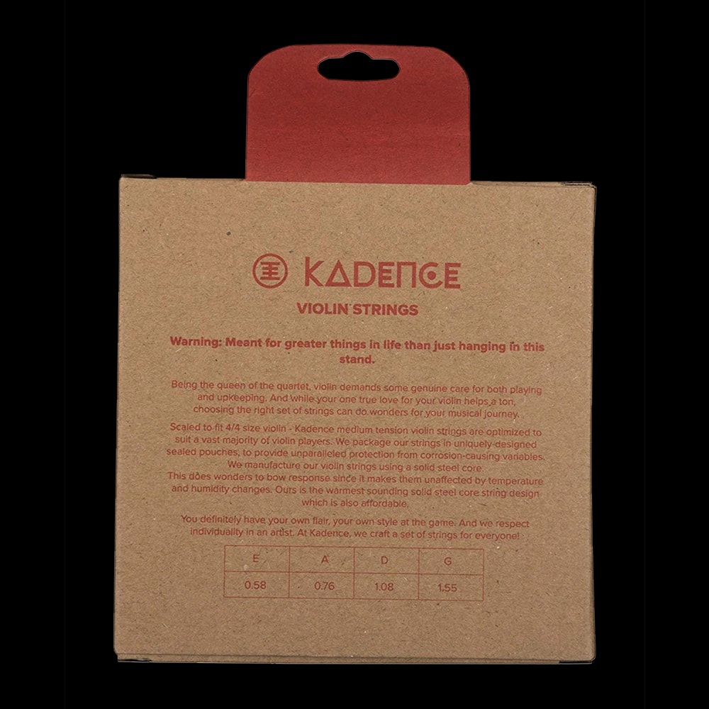 Kadence STR-V01 Jamming Series Violin Strings Set, view 2 of 6