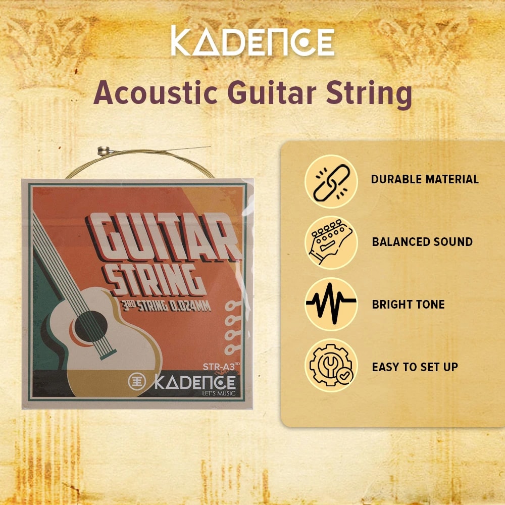 Kadence STRA3RD Jamming Series Acoustic Guitar Strings - Pack of 3, view 3 of 6