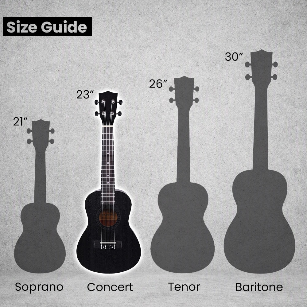 Kadence UKTWBLK Concert 23" Acoustic Ukulele, view 10 of 15
