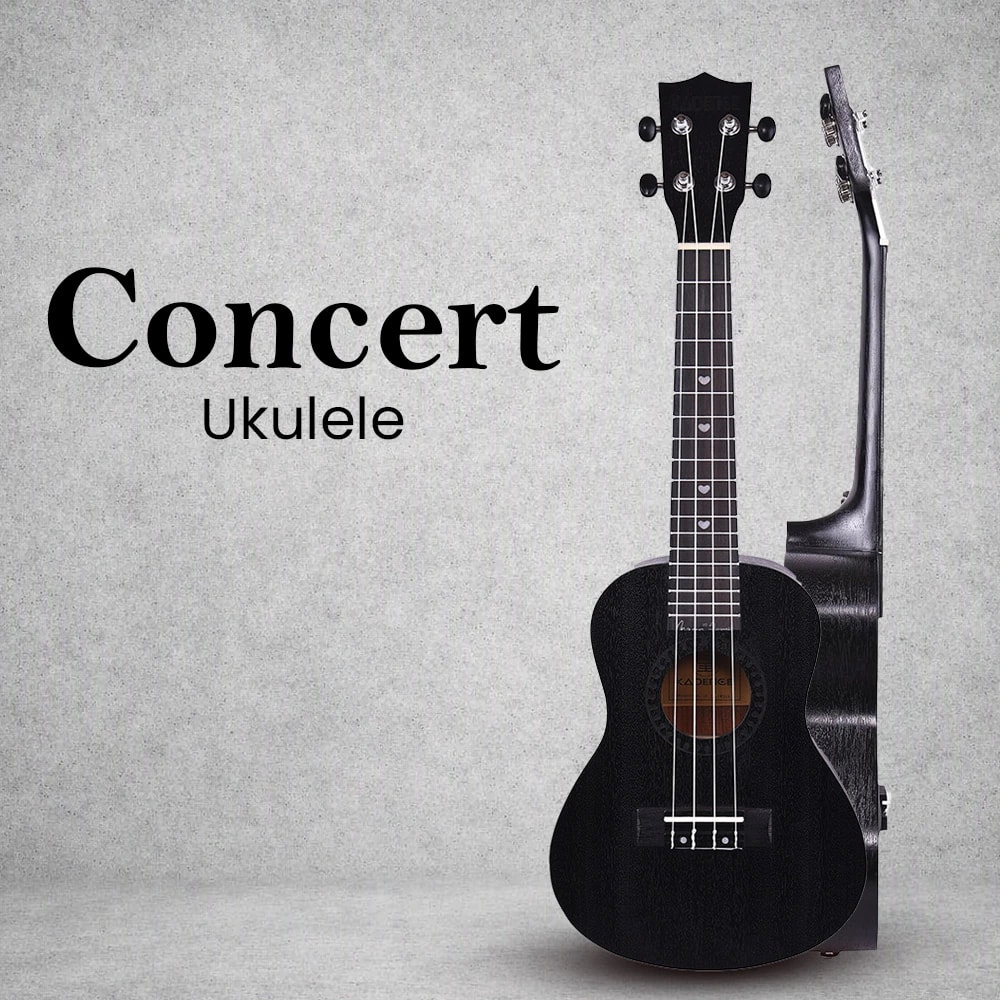 Kadence UKTWBLK Concert 23" Acoustic Ukulele, view 14 of 15