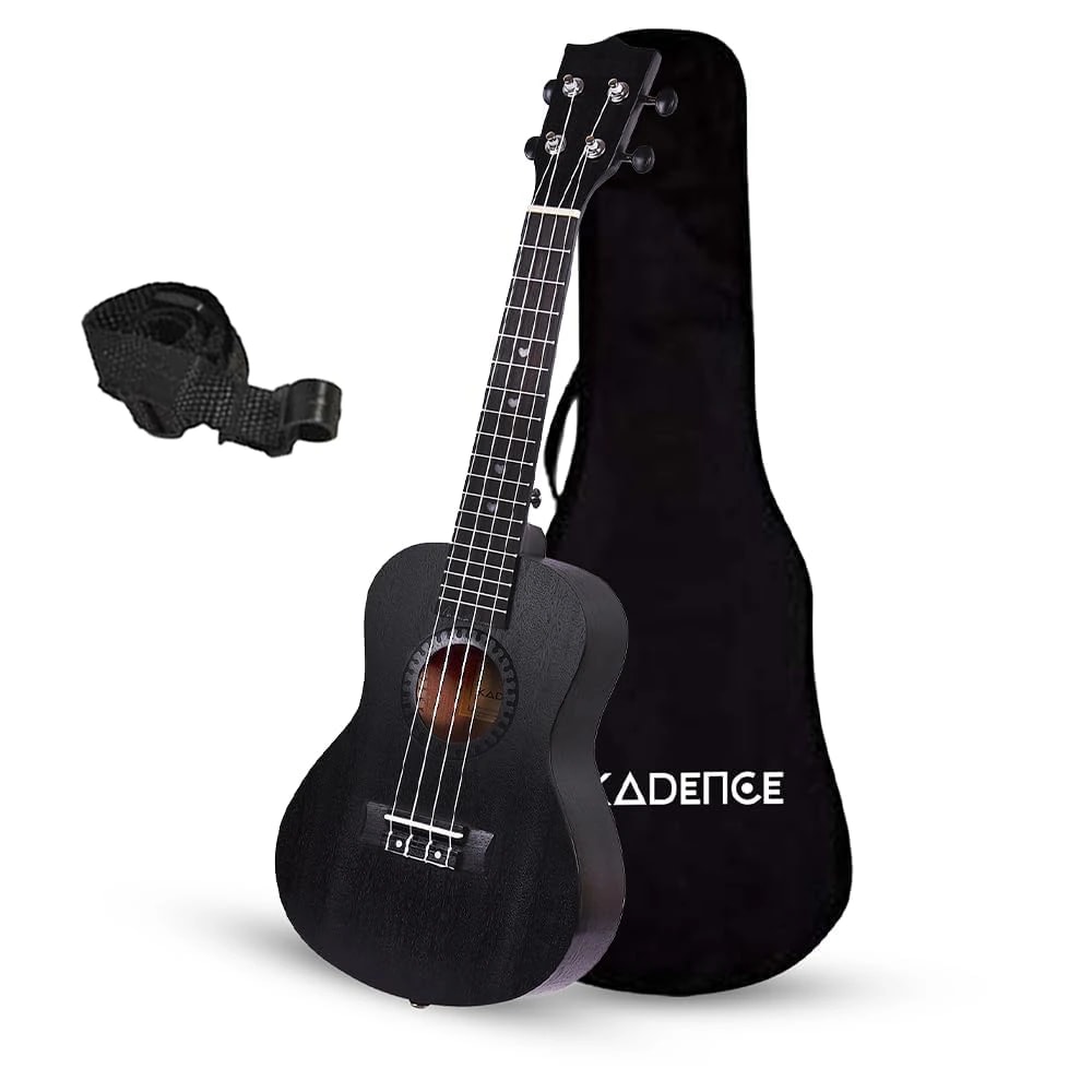 Kadence UKTWBLK Concert 23" Acoustic Ukulele, view 1 of 15