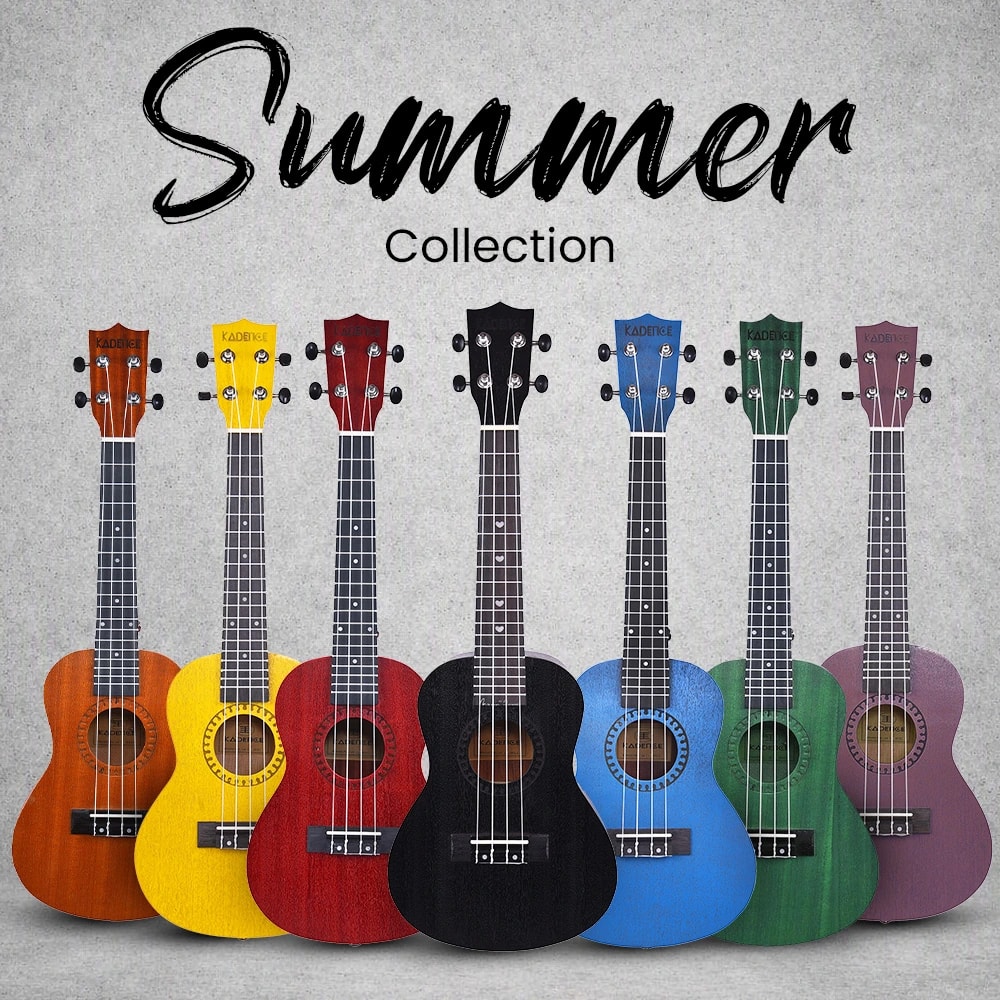 Kadence UKTWBLK Concert 23" Acoustic Ukulele, view 6 of 15