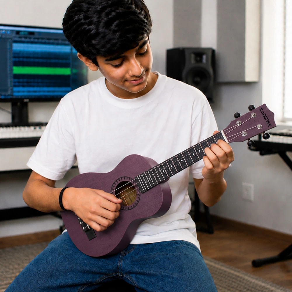 Kadence UKTWPUL Concert 23" Acoustic Ukulele, view 7 of 14