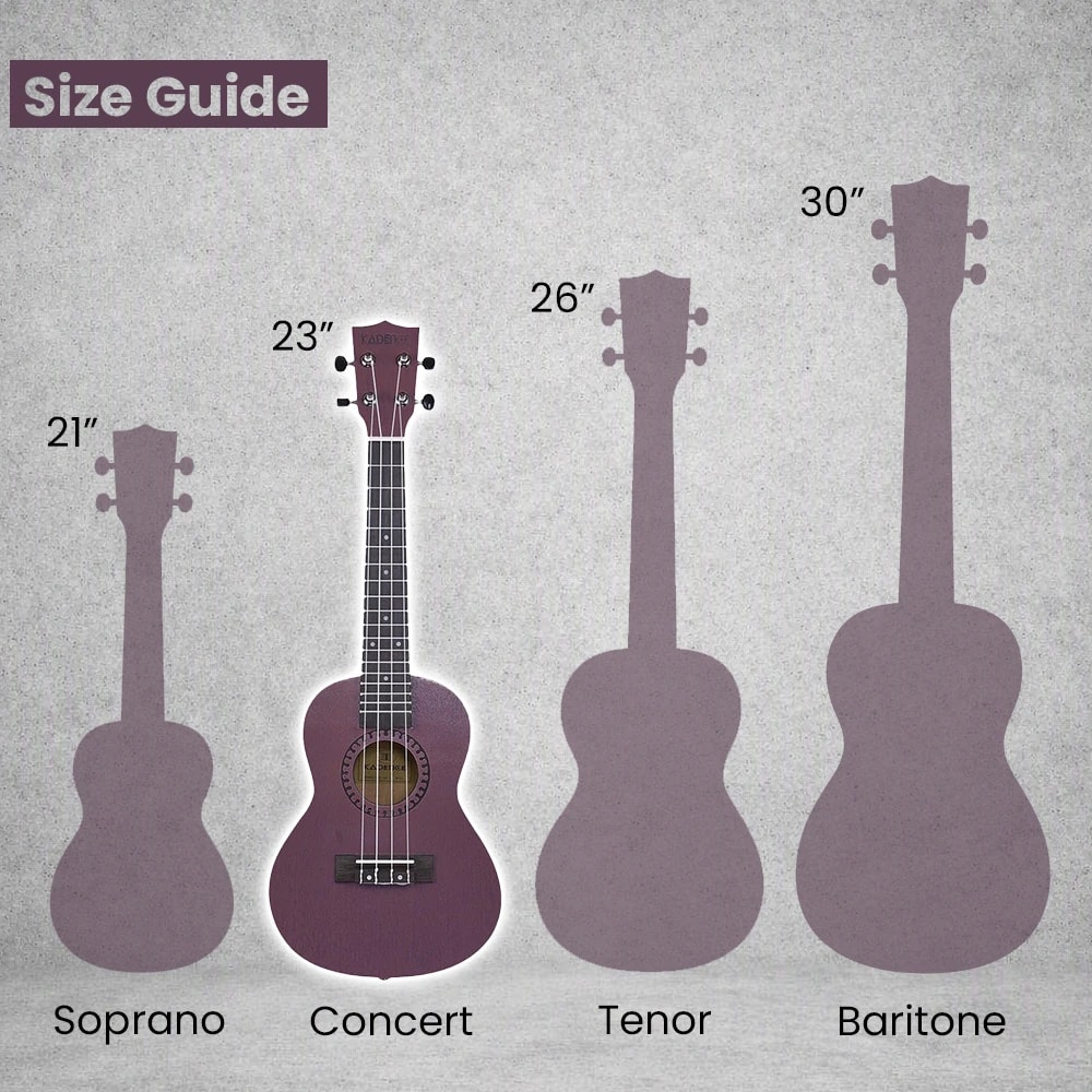 Kadence UKTWPUL Concert 23" Acoustic Ukulele, view 10 of 14