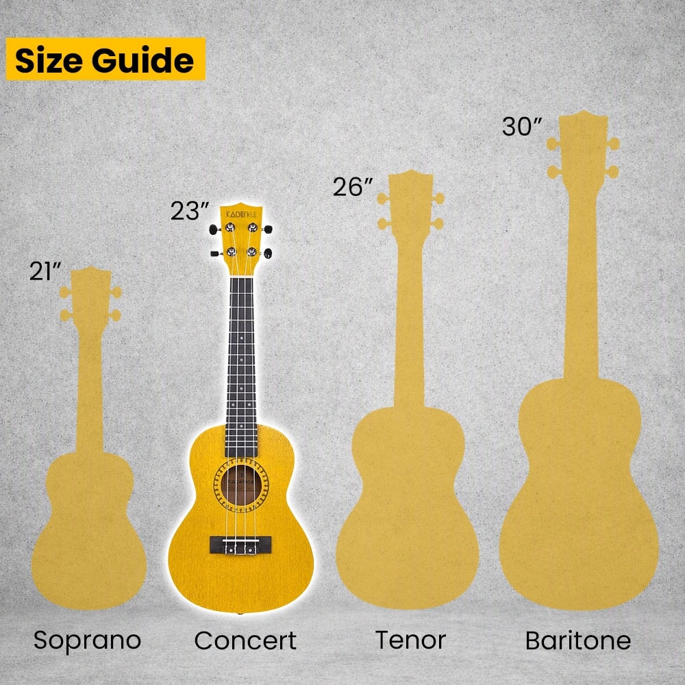 Kadence UKTWYEL Concert 23" Acoustic Ukulele, view 7 of 13