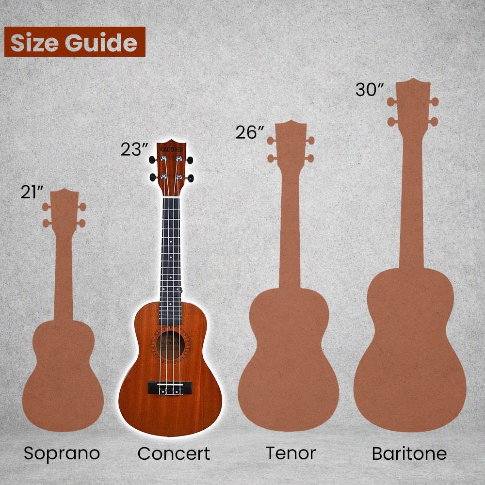 Kadence UKTWC Concert 23" Acoustic Ukulele, view 14 of 17