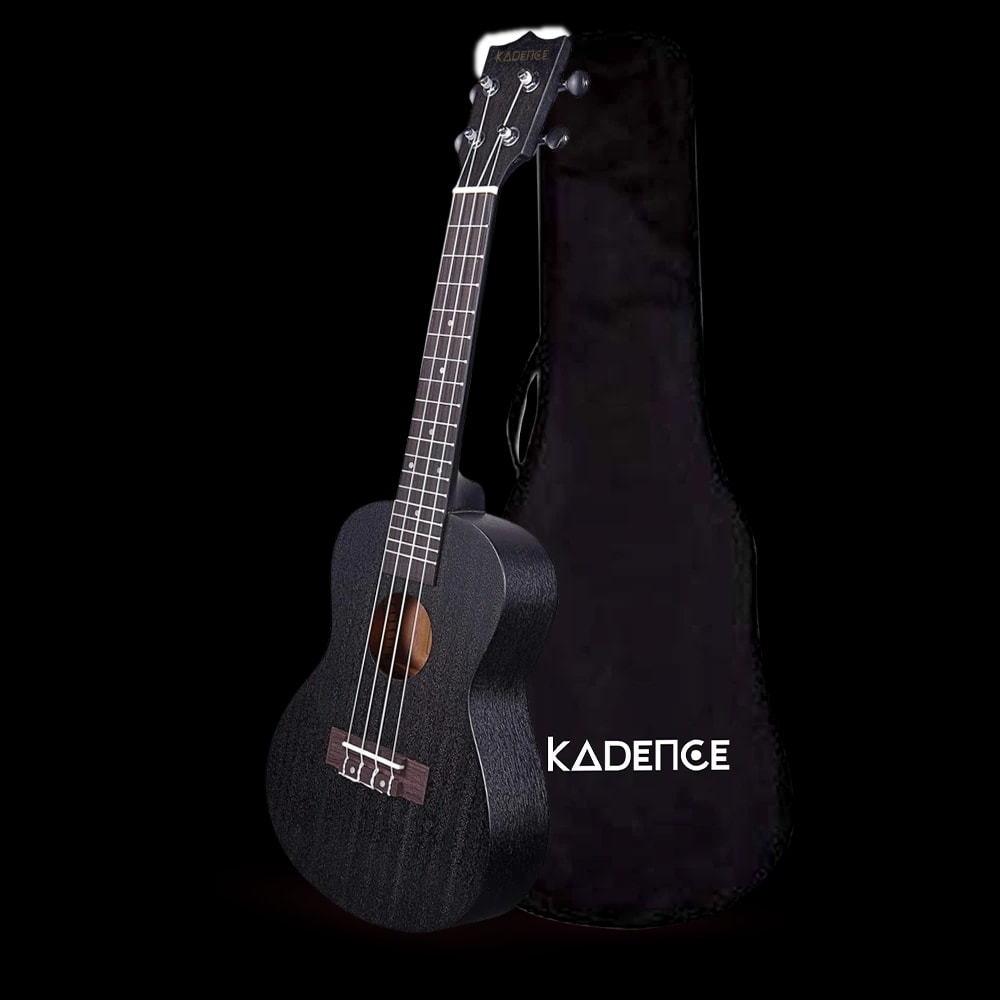 Kadence UKC03BK Concert 23" Acoustic Ukulele | Mahogany Wood | Comes with Bag | Includes Learning Course