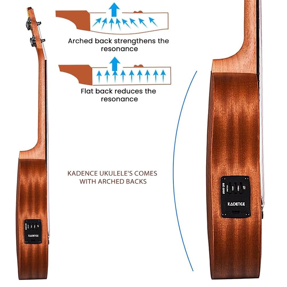 Kadence UKCE03C Concert 24" Electro Acoustic Ukulele, view 3 of 8