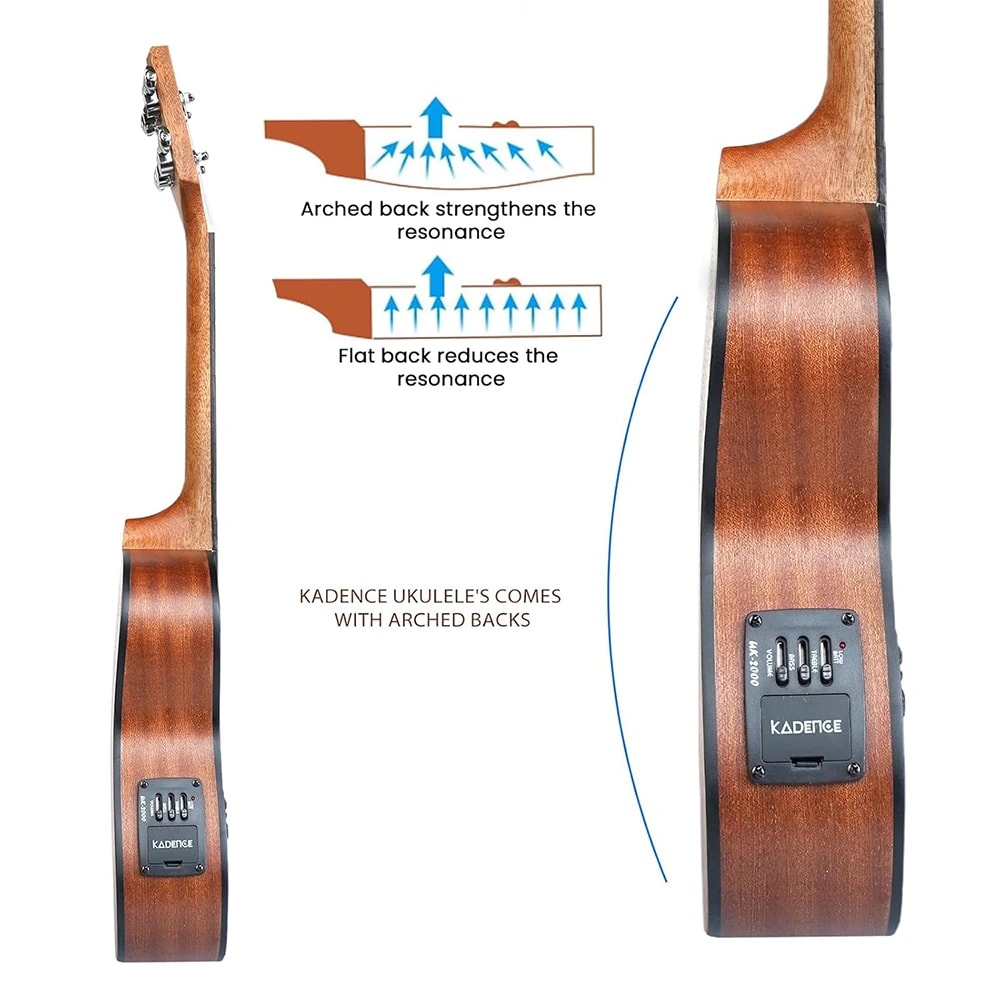 Kadence UKTBE11-C Concert 24" Electro Acoustic Ukulele, view 3 of 6