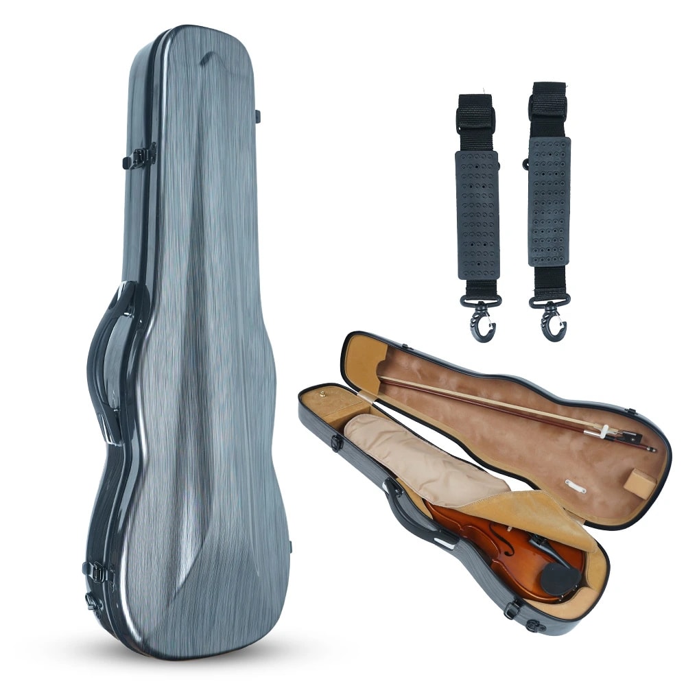 Kadence VFC-GY Touring Series 4/4 Full Size Carbon Fiber Violin Case, view 6 of 6