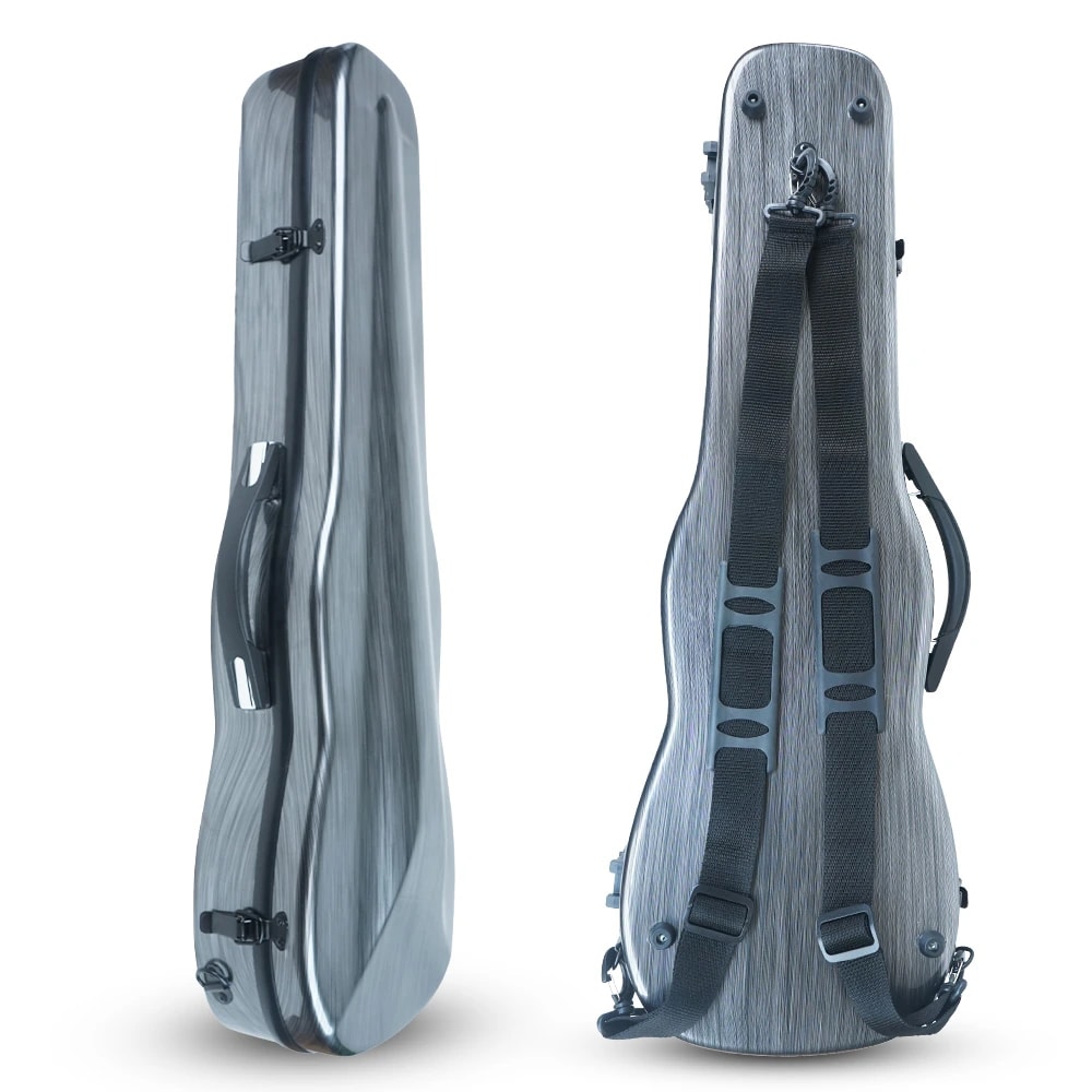 Touring Series 4/4 Full Size Carbon Fiber Violin Case · Grey
