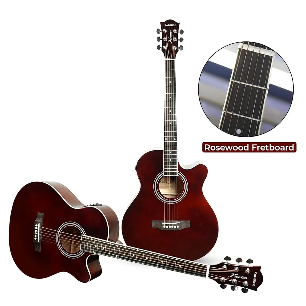 Kadence FNTR-BRNEQ Frontier 40" Electro Acoustic Guitar, view 3 of 6